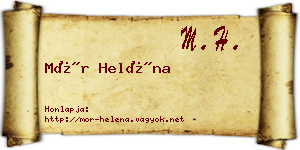 Mór Heléna névjegykártya